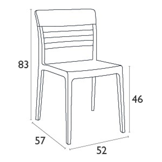 Стул пластиковый Mone черный, красный