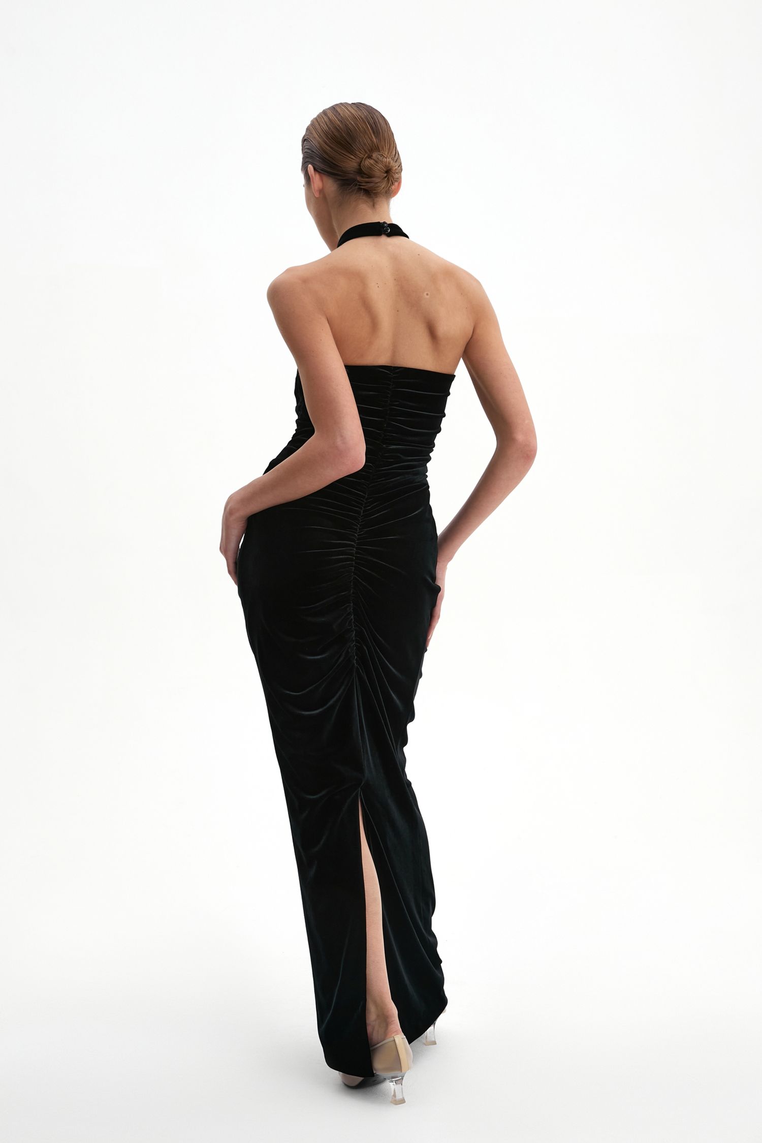 Платье из бархата (DRAMA QUEEN), черное