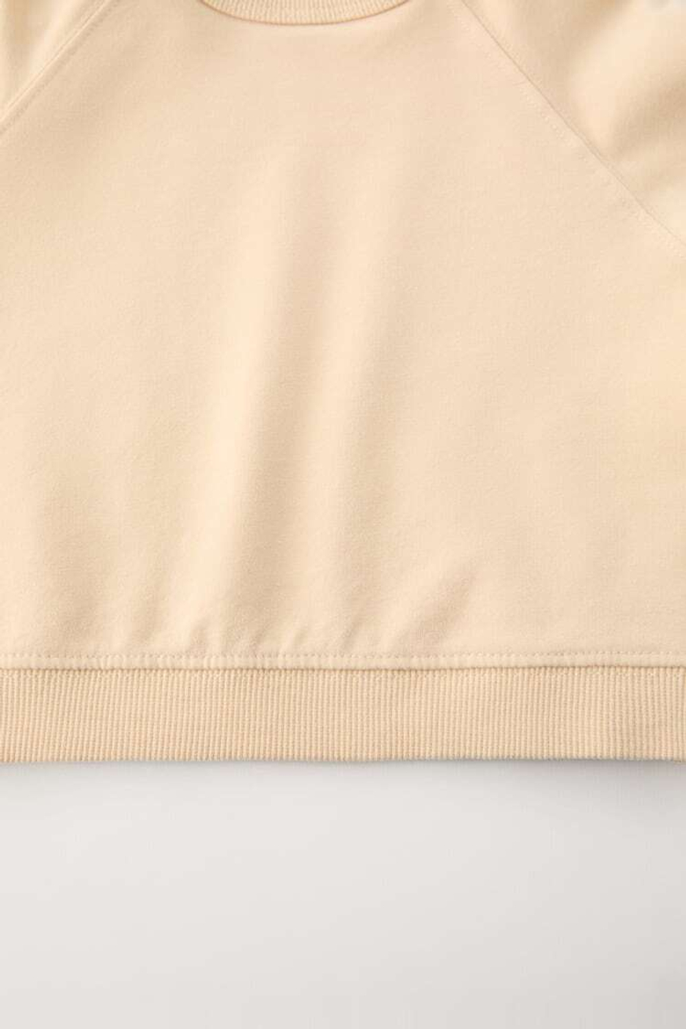 ZARA ОДНОТОННЫЙ КОМПЛЕКТ ИЗ ТОЛСТОВКИ И БРЮК ИЗ МЯГКОЙ ТКАНИ, СВЕТЛО-ОРАНЖЕВЫЙ