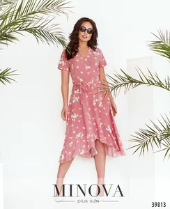 Платье 3152B-розовый Minova