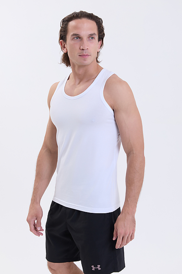 Майка мужская белый