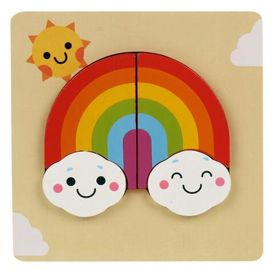 Развивающая игрушка деревянная Пазл животные, C-41876