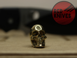 Бусина темлячная "Череп", латунь