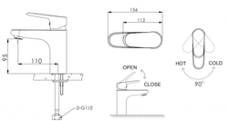 Смеситель для умывальника Bravat Pure