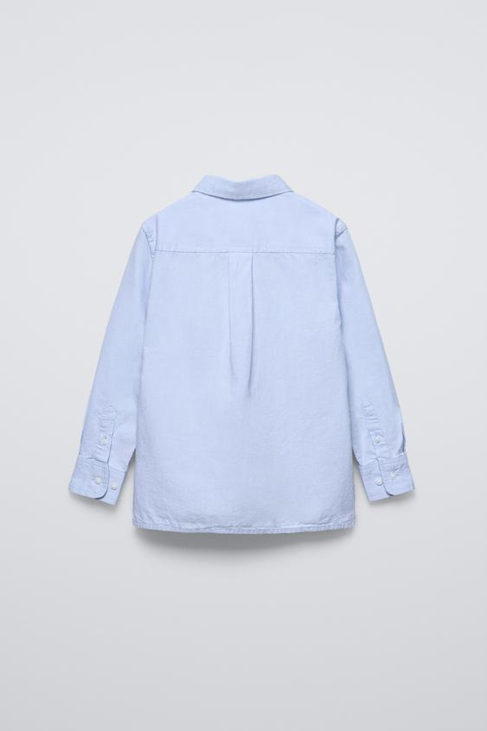 ZARA РУБАШКА ИЗ РЕЛЬЕФНОЙ ТКАНИ С КАРМАНОМ, НЕБЕСНО-ГОЛУБОЙ