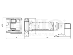 ШРУС внутренний правый UNIO CVJ-30018