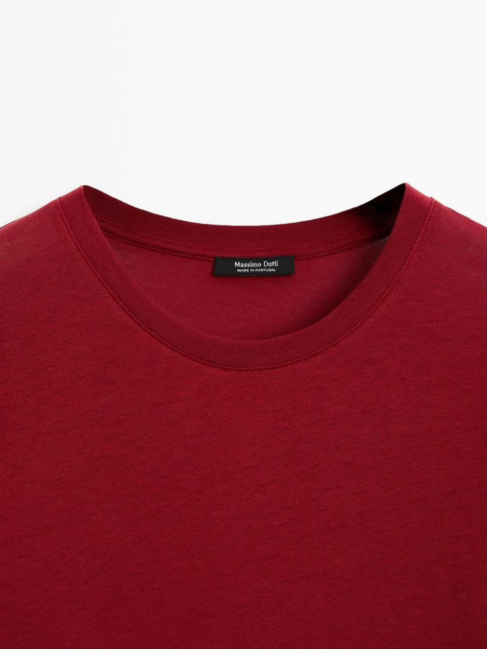 Massimo Dutti Футболка из 100% хлопка, красный