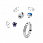 Кольцо - База Qudo deluxe small silver 16.5 мм 626658 S