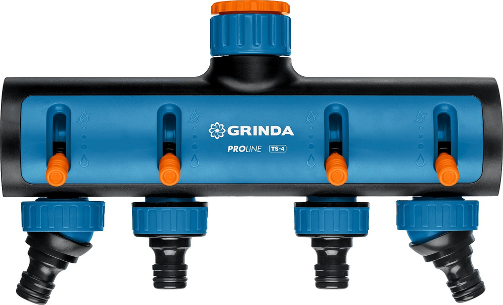 GRINDA PROLine TS-4, 3/4″-1″, распределитель четырехканальный, поливочный, с внутренней резьбой