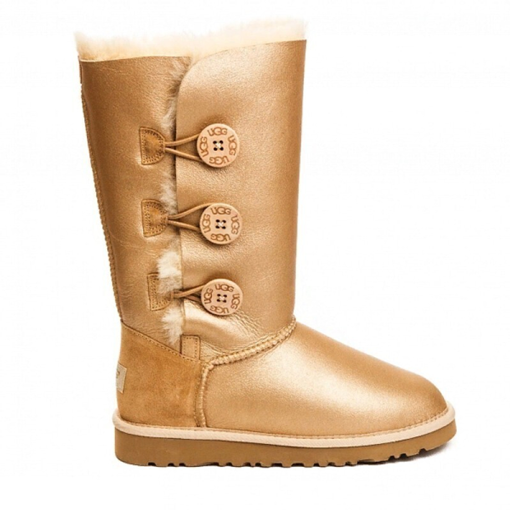 Угги Bailey Button Triplet Metallic Soft Gold