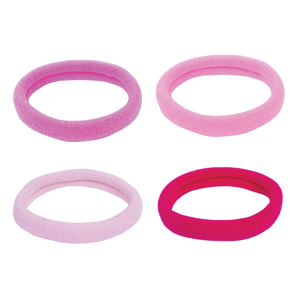 Резинки для волос НАБОР 8 шт., мягкие, средние, оттенки розового, MONTE VITA, 457048