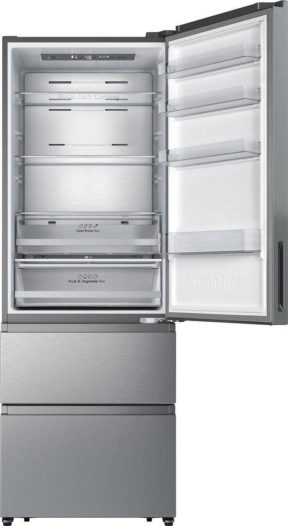 Отдельностоящий двухкамерный холодильник Gorenje NRM720FSXL4