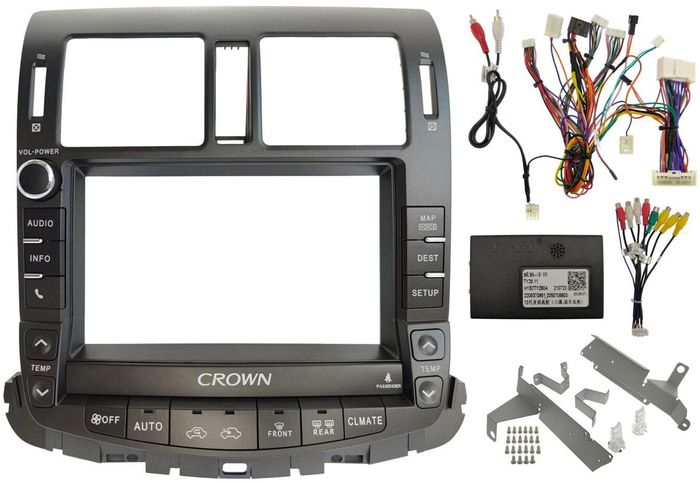 Магнитола для Toyota Crown / Crown Majesta S200 2008-2012 (цветной ШГУ) - FarCar BM9-2K-9669B монитор 9.5" 2K QLED на Android 14, Быстрая, CarPlay, 4G SIM-слот