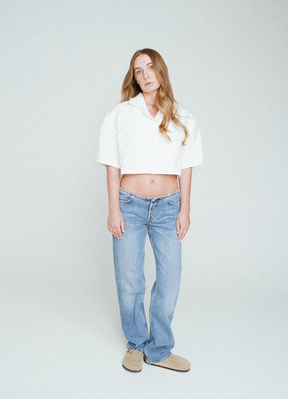 Popcorn cropped shirt