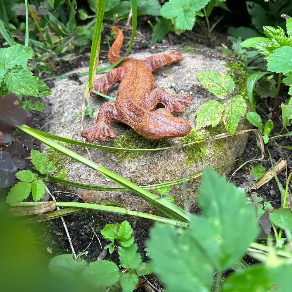 Фигурка садовая Ящерица, ржавый декор для сада, 1 шт.