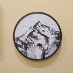 Круглая алюминиевая фоторамка 50 см, черная