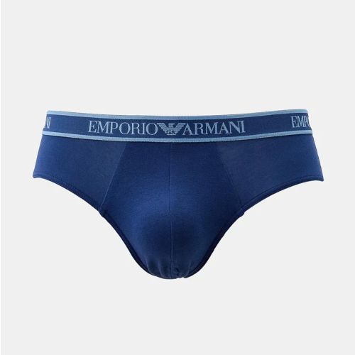 Набор мужских трусов брифов 3в1 (синий, темно-синий, голубой) Emporio Armani 112132_4F717 75336