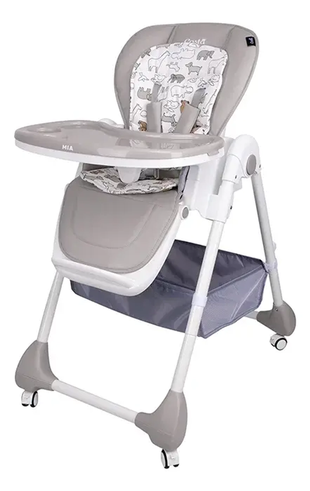 Стул детский для кормления COSTA Mia (СЕРЫЙ/Beige MI-03)