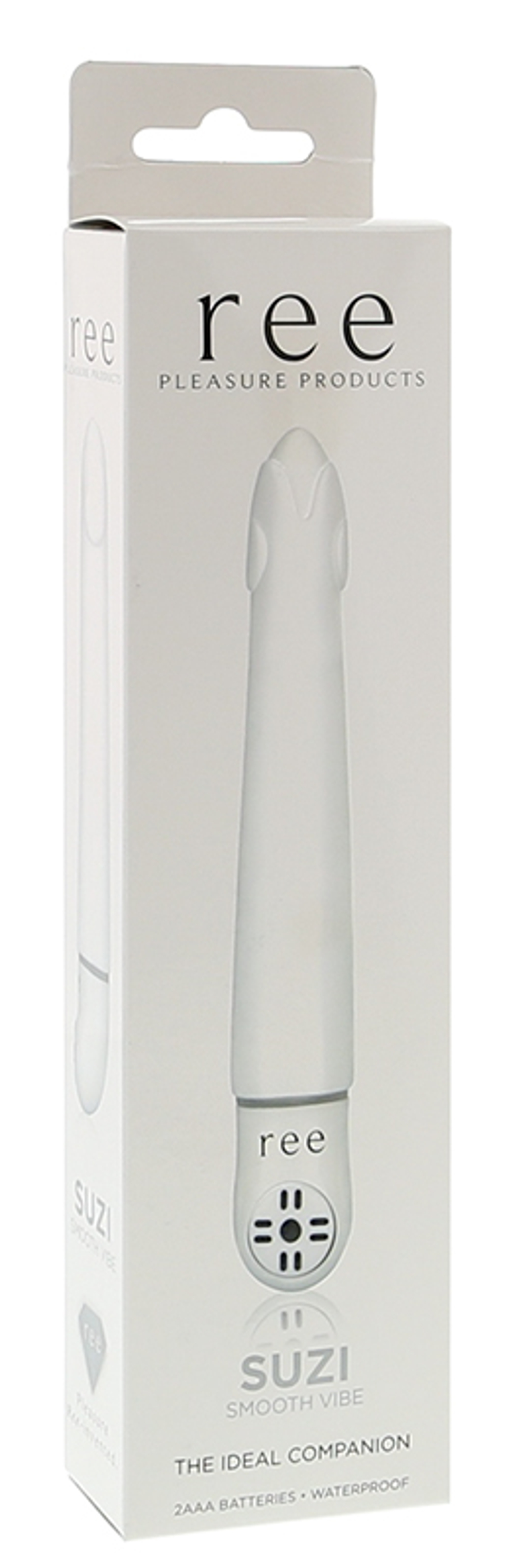 Белый вибратор Suzi - 15 см.