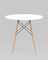 EAMES DSW D80, белый, столешница МДФ, ножки метал, массив бука