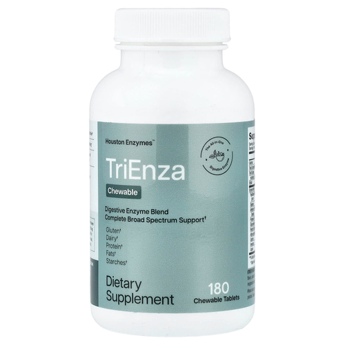 Houston Enzymes, Жевательные таблетки TriEnza, 180 жевательных таблеток