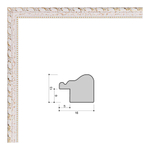 Фоторамка пластиковая 15х21 см, белый, фактура орнамент, арт. 1521.658608