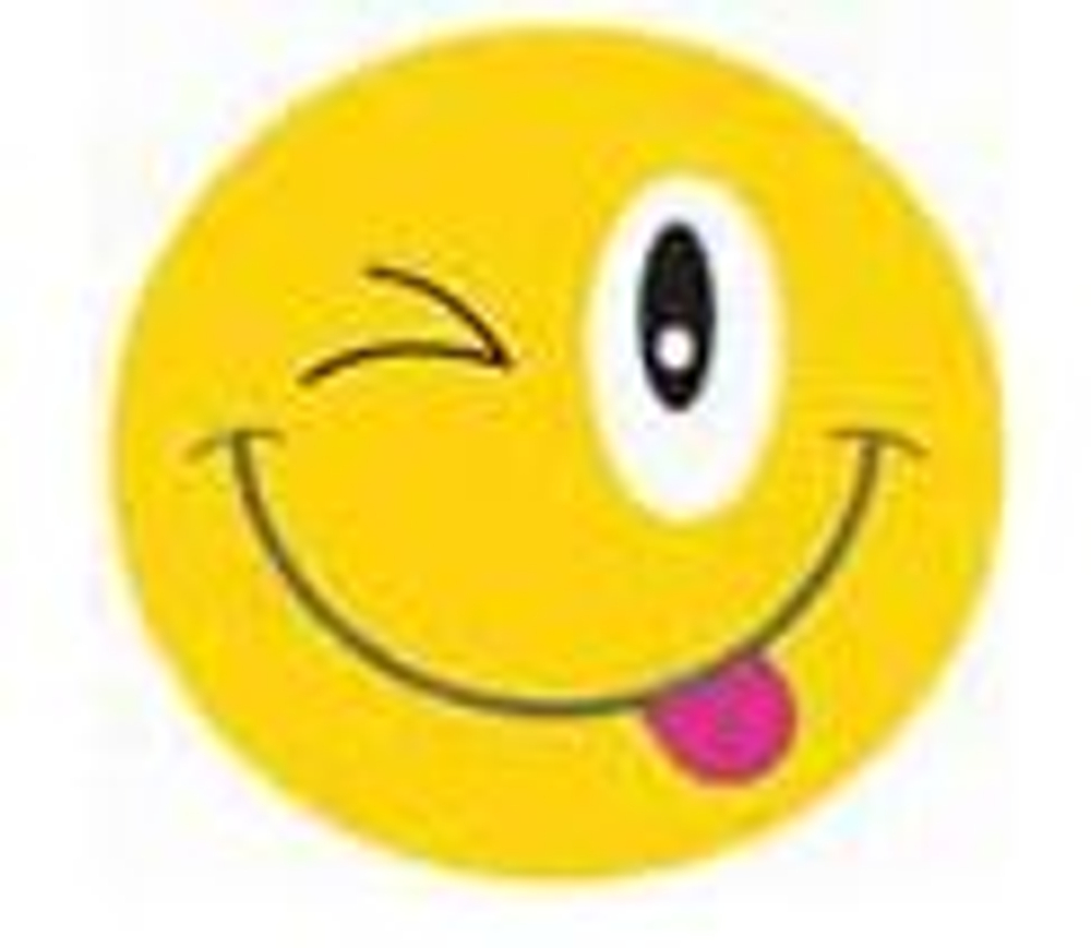 Наклейка "Смайл язык" винил, 11*11см  06694 VRC-013