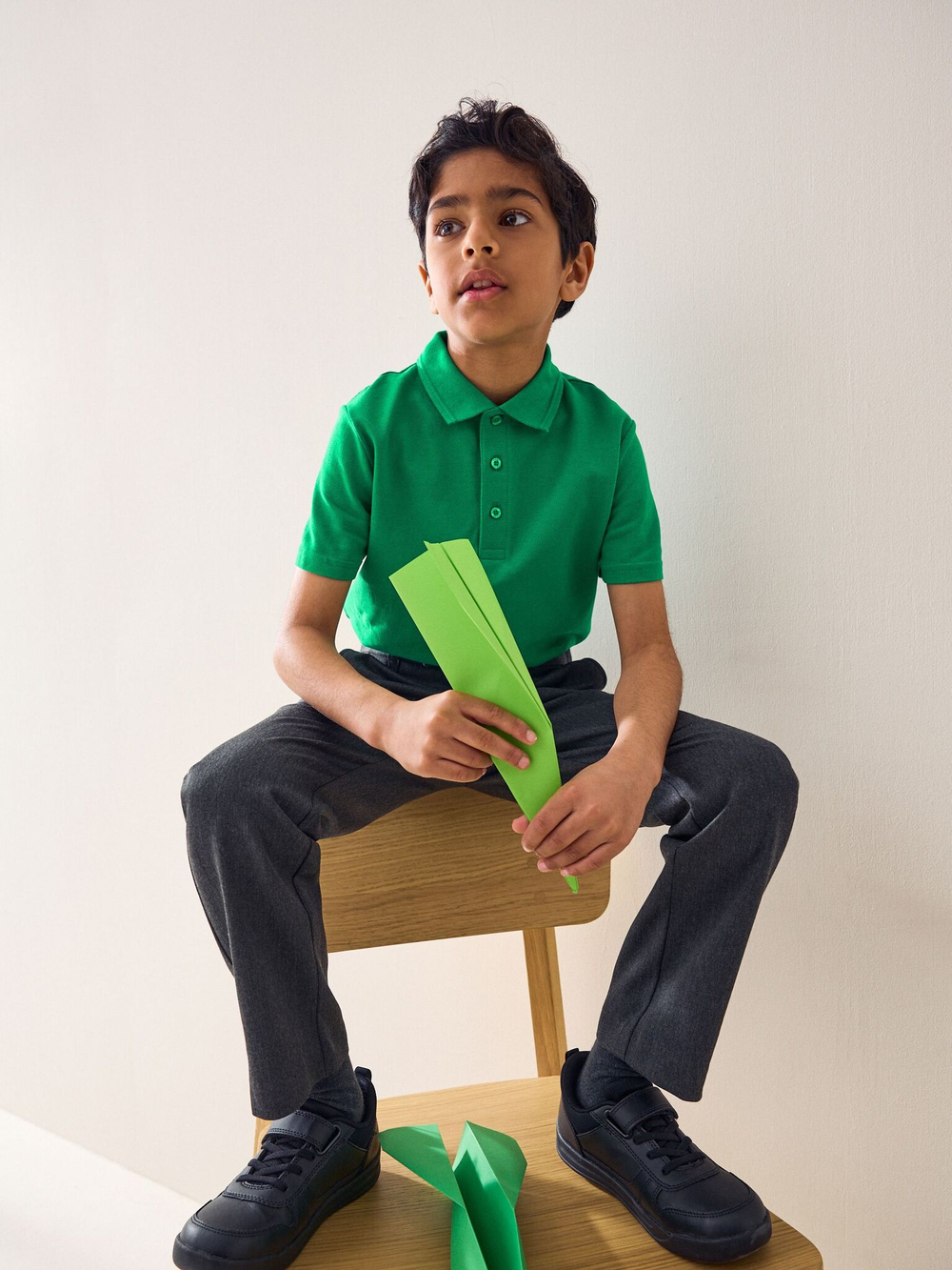 Поло школьное для мальчика Next C37-732, 2 шт., Зеленый