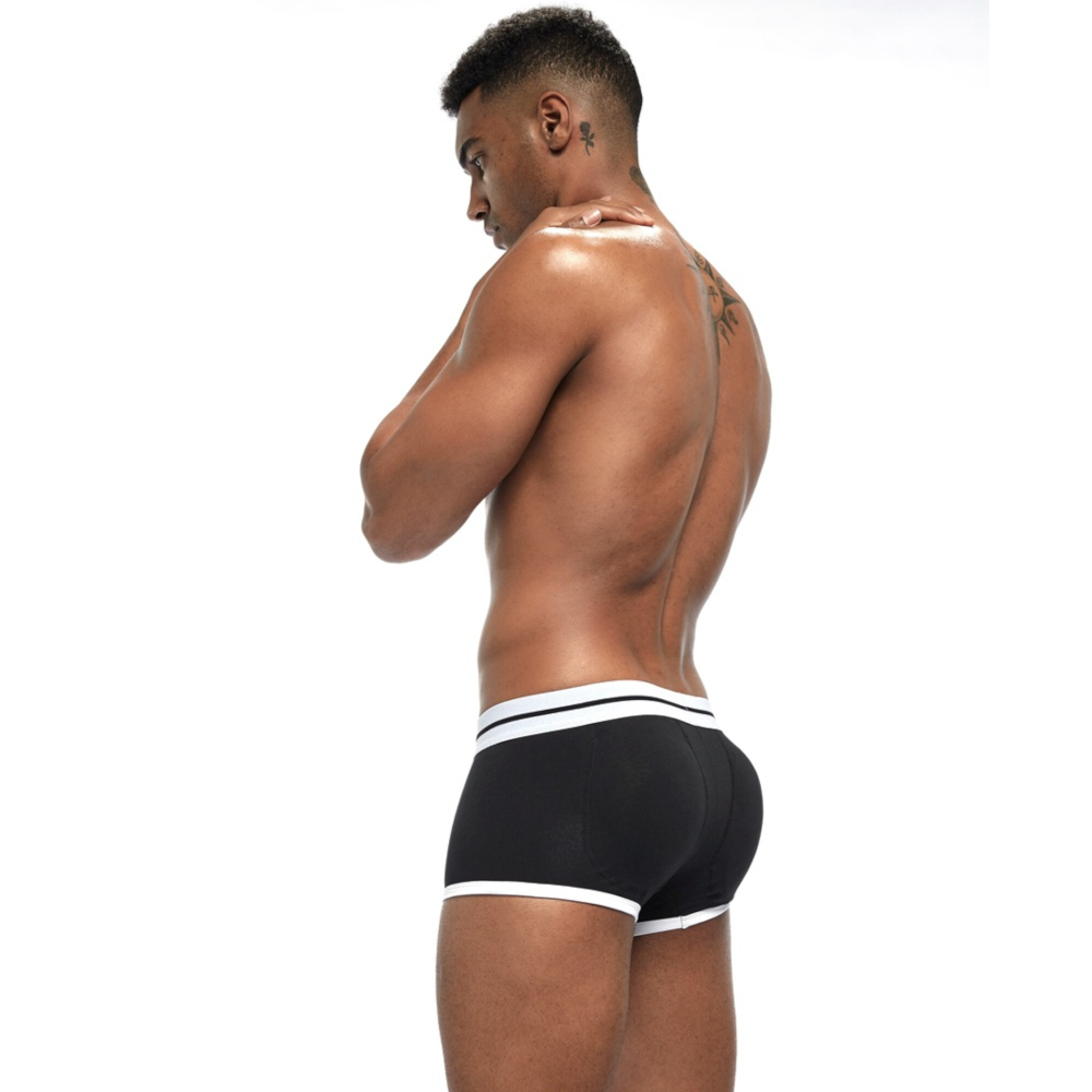 Мужские трусы боксеры черные с push up JOCKMAIL JM6038-2
