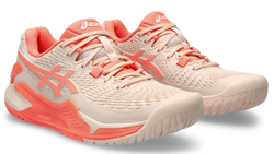 Женские Кроссовки теннисные Asics Gel-Resolution 9 - pearl pink/sun coral