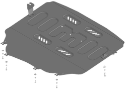 Защита стальная 2 мм Д, КПП GAC GS3 Motodor.77805