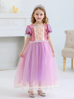 Платье принцессы Рапунцель с пайетками