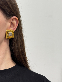 Квадратные клипсы биколор