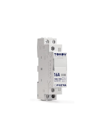 Контактор модульный 18мм 16А 230В АС 1НО 1НЗ PRIZMA TOKOV ELECTRIC TKE-PZ-MC-1-16-230-11