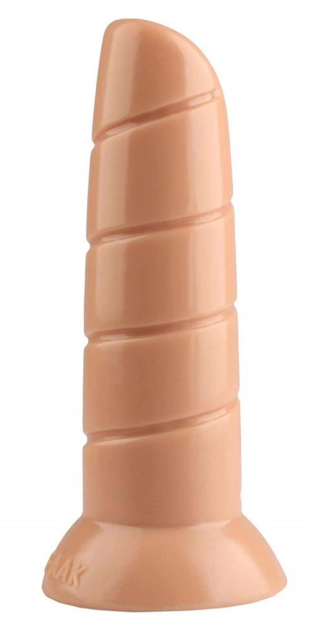 Телесный винтовой анальный фаллоимитатор - 19,5 см. (Цвет: телесный)