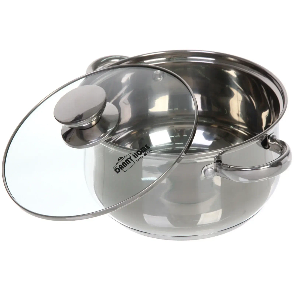 Набор посуды из нержавеющей стали EMMA 3 предмета (3 кастрюли 1,9л, 3,6л, 6,1л), DH12-3