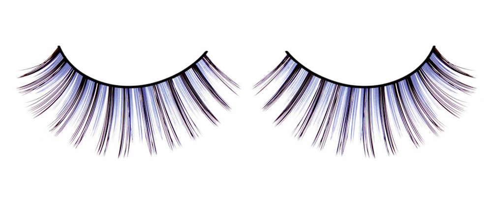 Сине-фиолетовые длинные ресницы (Цвет: фиолетовый)