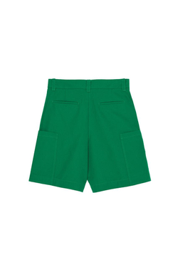 ZARA X BENITO ANTONIO ШОРТЫ-БЕРМУДЫ-КАРГО СВОБОДНОГО КРОЯ С ЗАЩИПАМИ, ЗЕЛЕНЫЙ