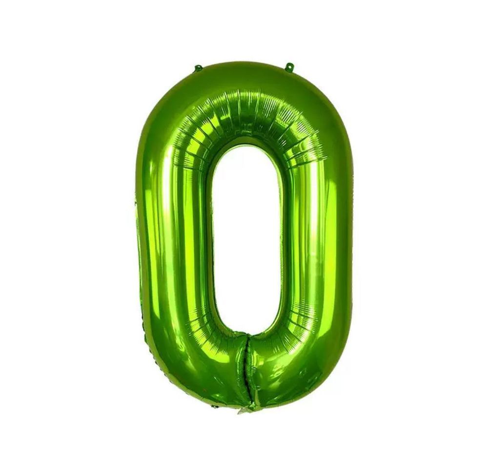 Цифра 0 Лайм 40&quot;/102 см