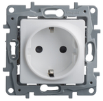 Розетка с заземлением без шторок 16А 250В белый ETIKA Legrand