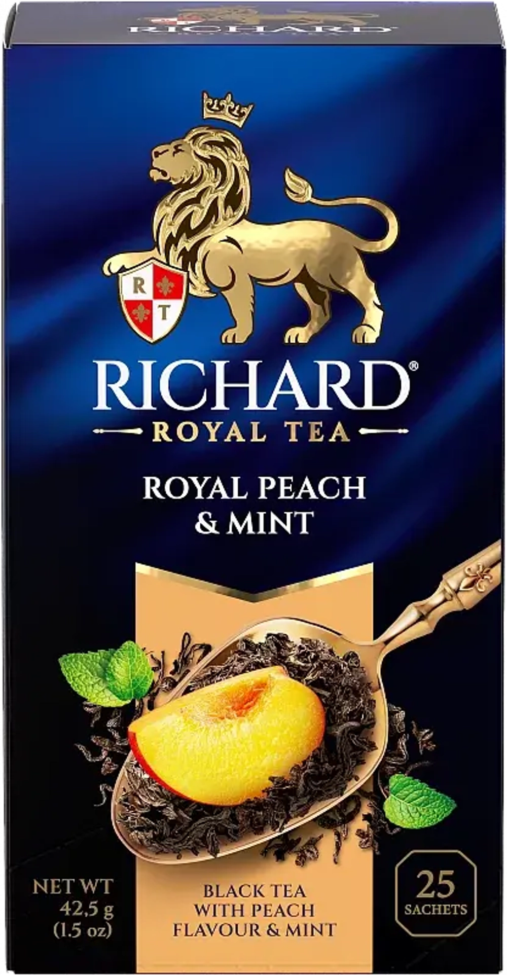 Richard Royal Peach & Mint Чай с персиком и мятой, 25×1,7г. Ричард