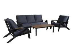 "Лотос" лаунж-зона 5-местная из алюминия, цвет темно-серый