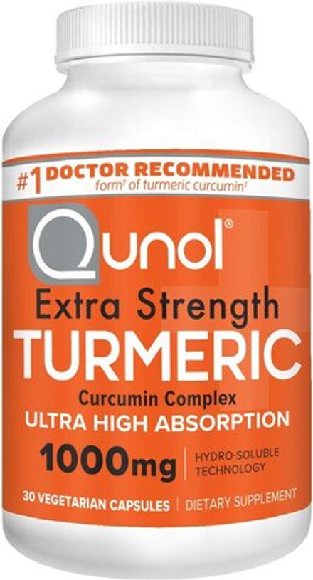 Qunol, Комплекс с куркумином 1000 мг, Turmeric Curcumin Complex 1000 mg, 30 вегетарианских капсул