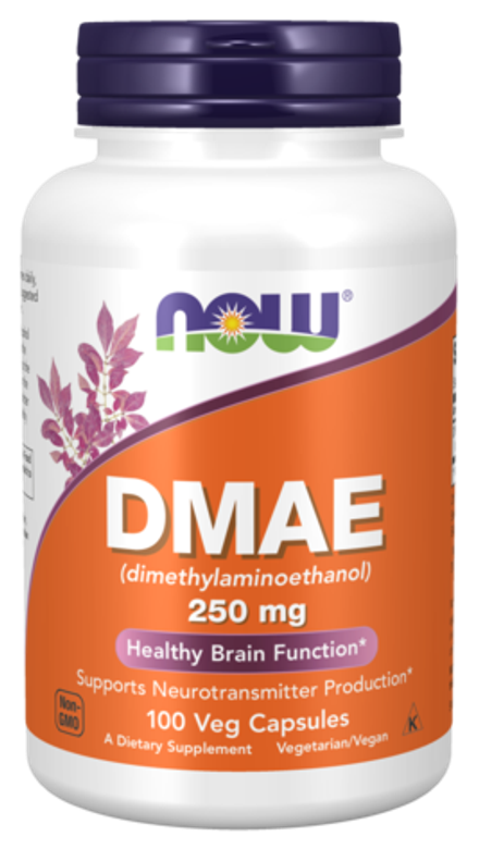 NOW Foods, ДМАЭ, DMAE 250 mg, 100 вегетарианских капсул