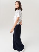 Брюки широкие для девочки AT991 синий