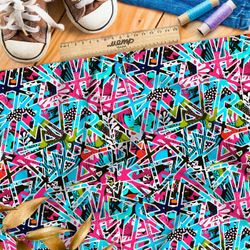 Ткань премиум сатин пиксельная мечта