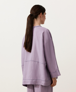 Oysho Рубашка из 100% льна, лиловый