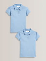 Поло школьное для девочки Next 562-039, 2 шт., Голубой