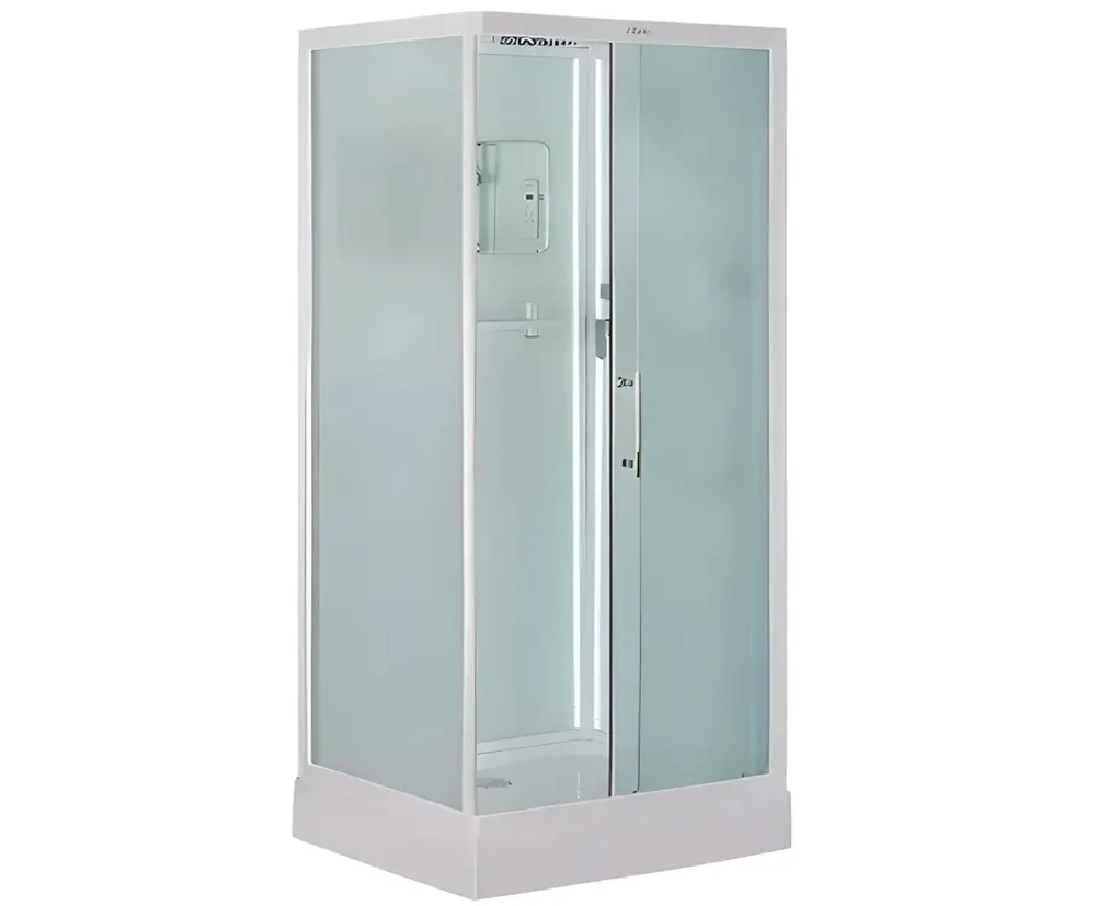 Душевая кабина Esbano (Эсбано) ES-L108CKR, с низким поддоном, с электрикой и LED освещением, 100х80х210