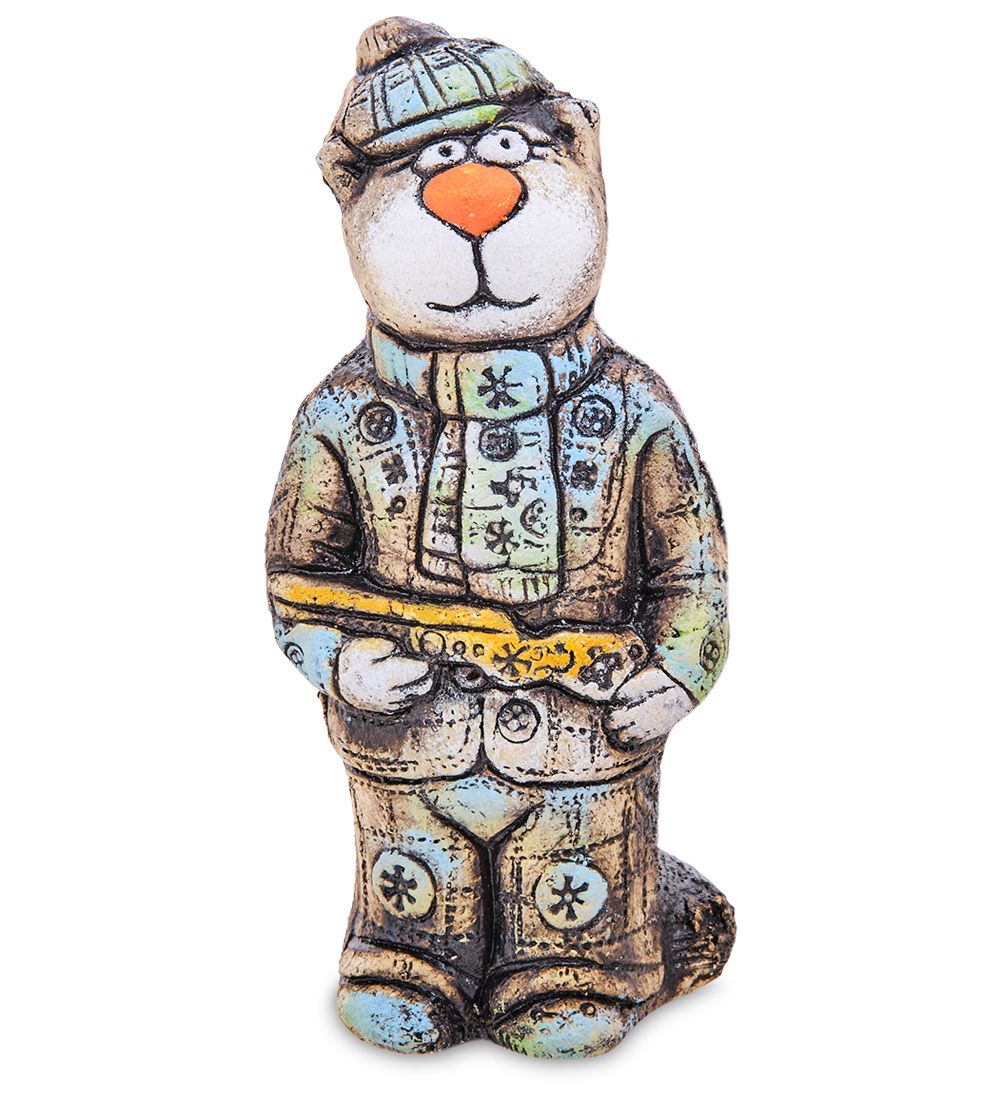 КоКо Шамель KK-423 Фигурка «Кот Охоник» шамот